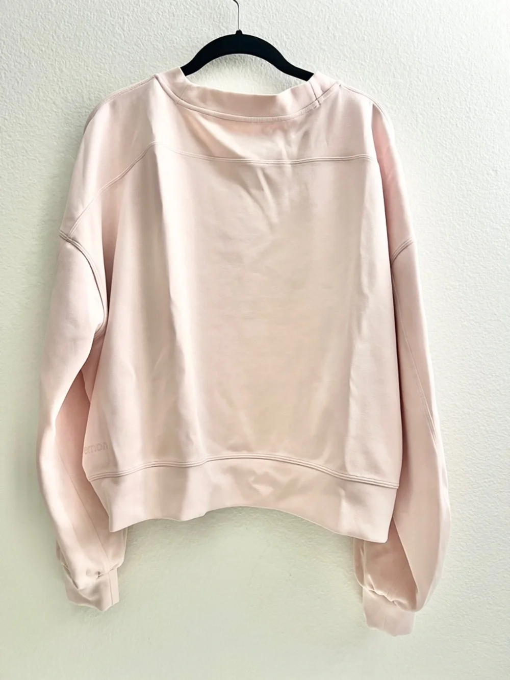 Lululemon | Perfectly Oversized Cropped Crew in Pink Mist *Softstreme - Size 16 - Picture 7 of 9